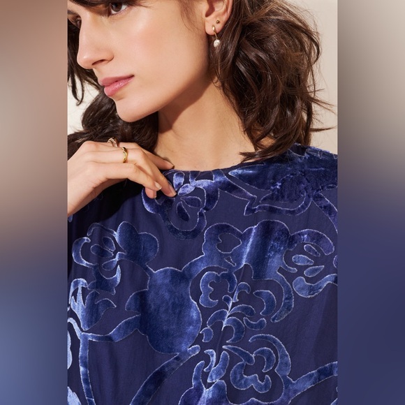 Free People Manuka Burnout Velvet Mini Dress - Picture 3 of 4